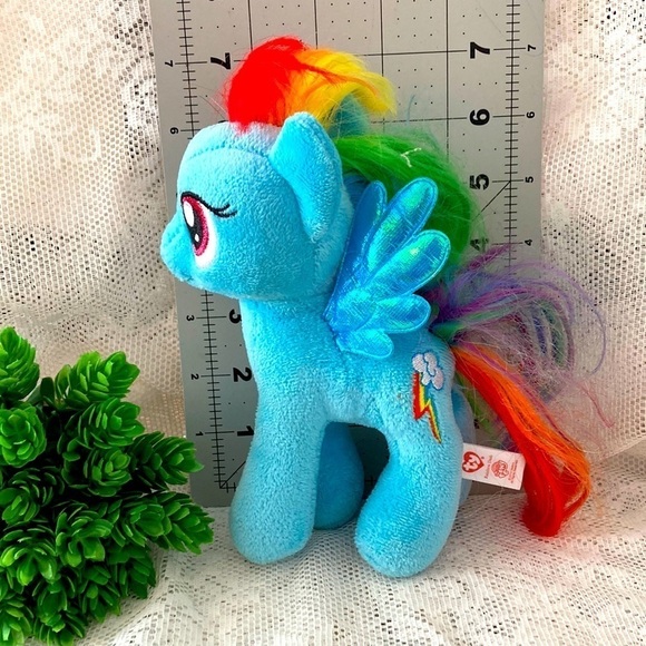 Hasbro My Little Pony Rainbow Dash Cuddly Plush 8" Good condition/pre-owned item - Picture 2 of 7
